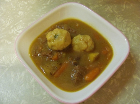 Beef and Ale Stew with Buttermilk Scallion Dumplings